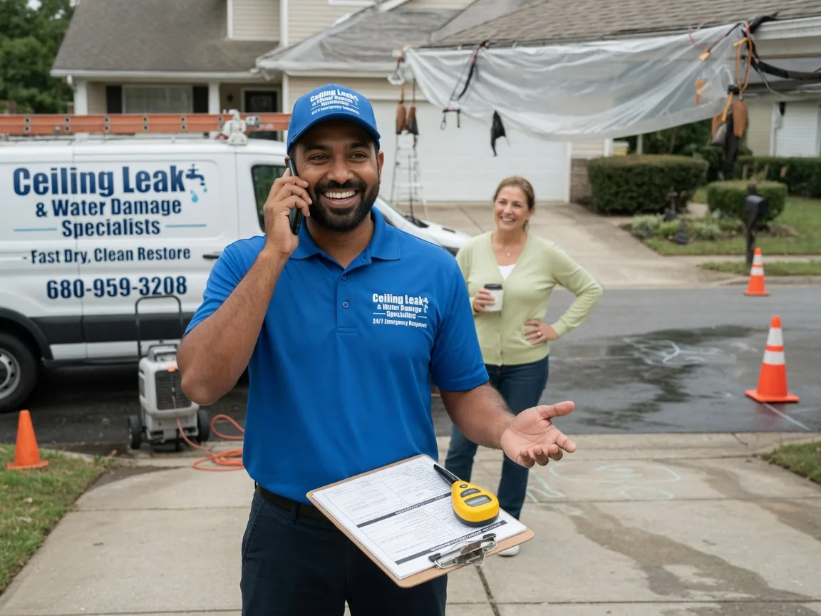 Ceiling Leak Cleanup Mount Hope, WI FAQs